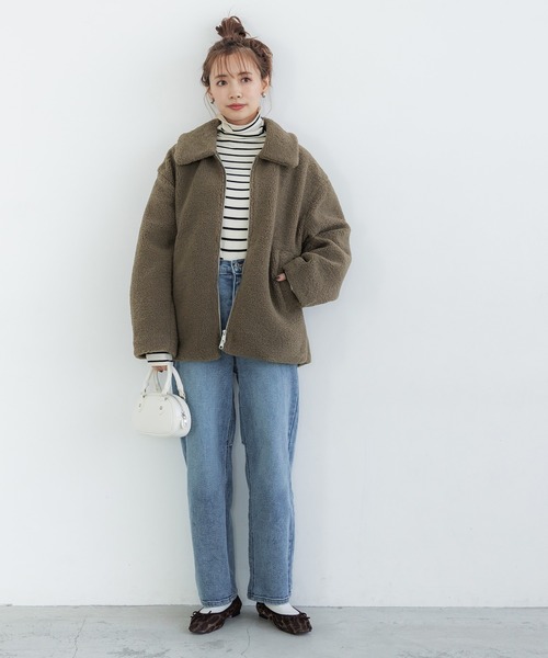 coca（コカ） ジャケット ブルゾン ステンカラーボアブルゾン