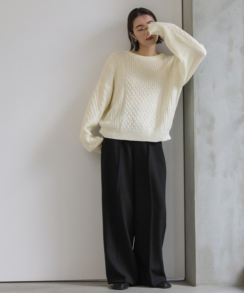 select MOCA（セレクトモカ） ニット セーター バックオープンパッチ