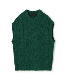 セーター ニット CABaN ウールケーブル クルーネックベスト メンズ｜ZOZOTOWN Yahoo!店