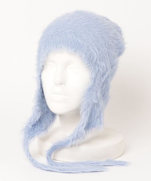 ニット帽 ニットキャップ 「HIKA」耳当て付きモヘア風ニットCAP