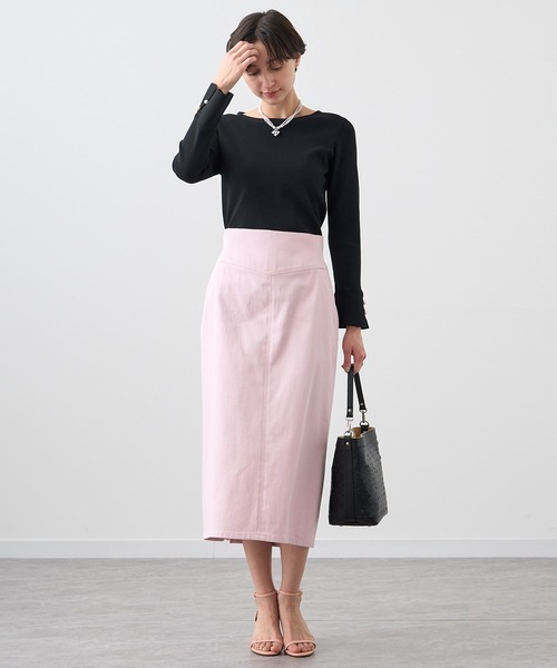 ANAYI（アナイ） デニムスカート デニムライクセミタイト スカート