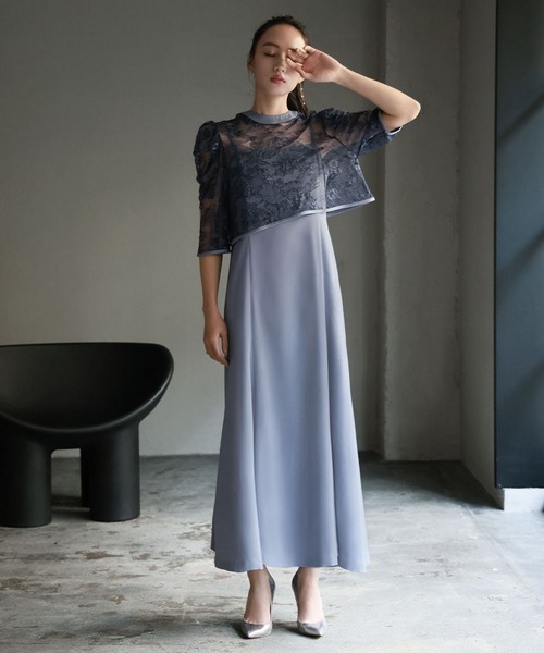 ドレス 「2WAY 着回しを楽しめる」レースブラウス・マーメイド  