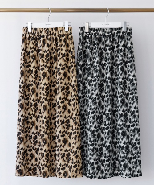 ELFRANK スカート レオパードロングタイトスカート : ZOZOTOWN Yahoo