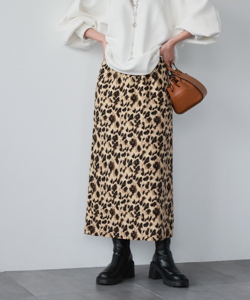 ELFRANK スカート レオパードロングタイトスカート : ZOZOTOWN Yahoo