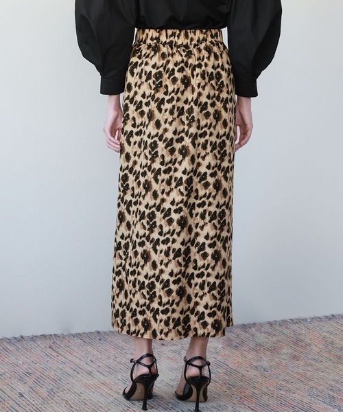 ELFRANK スカート レオパードロングタイトスカート : ZOZOTOWN Yahoo