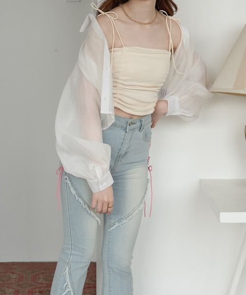 Ambre Neige キャミソール multi way drawstring camisole