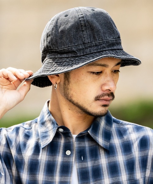 ネイビー バケットハット※MOLTEMANI メトロハット newhattan 帽子 ハット NEWHATTAN ニューハッタン Metro Hat