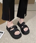 厚底 サンダル ミュール 厚底 ミュールサンダ...の詳細画像3