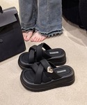 厚底 サンダル ミュール 厚底 ミュールサンダ...の詳細画像4