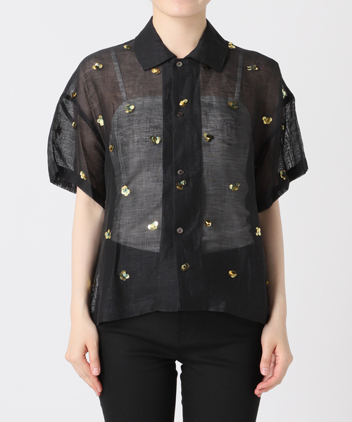 ブラウス シャツ 「YOU LOOK GOOD×JS」シアーリネンスパンコールシャツ レディース JOURNAL STANDARD ブラウス シャツ 「YOU LOOK GOOD×JS」シアー