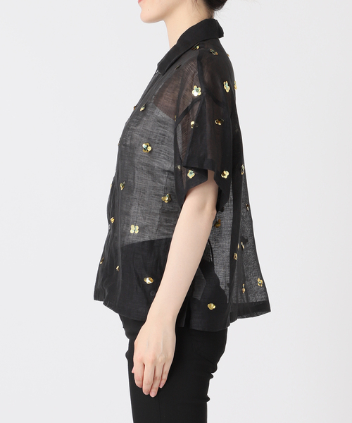 ブラウス シャツ 「YOU LOOK GOOD×JS」シアーリネンスパンコールシャツ レディース JOURNAL STANDARD ブラウス シャツ 「YOU LOOK GOOD×JS」シアー