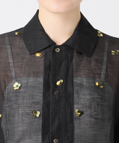 ブラウス シャツ 「YOU LOOK GOOD×JS」シアーリネンスパンコールシャツ レディース JOURNAL STANDARD ブラウス シャツ 「YOU LOOK GOOD×JS」シアー
