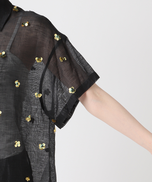 ブラウス シャツ 「YOU LOOK GOOD×JS」シアーリネンスパンコールシャツ レディース JOURNAL STANDARD ブラウス シャツ 「YOU LOOK GOOD×JS」シアー