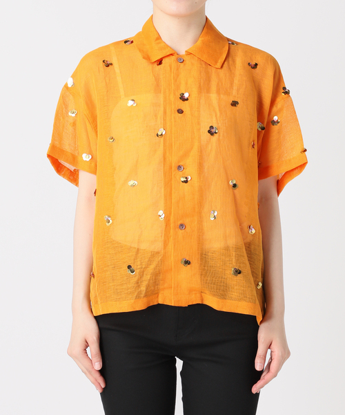 ブラウス シャツ 「YOU LOOK GOOD×JS」シアーリネンスパンコールシャツ レディース JOURNAL STANDARD ブラウス シャツ 「YOU LOOK GOOD×JS」シアー