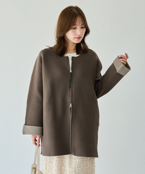 LAVEANGE（ラビアンジェ） コート アウター 「洗える」ダブルジップ