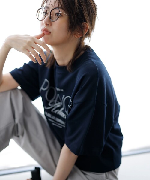 tシャツ 「吸水速乾/UVケア」ハーフスリーブ ロゴSWEAT レディース UNFILO tシャツ 「吸水速乾/UVケア」ハーフスリーブ ロゴSWEAT