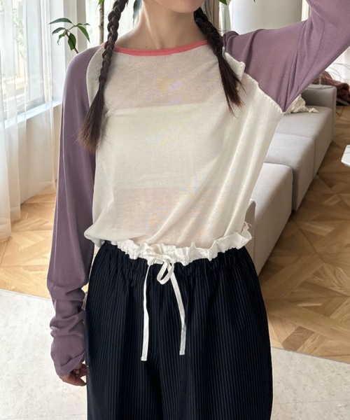 トップス Sheer Raglan Long T-shirts TODAYFUL(トゥデイフル) / Life's online store（ライフズ