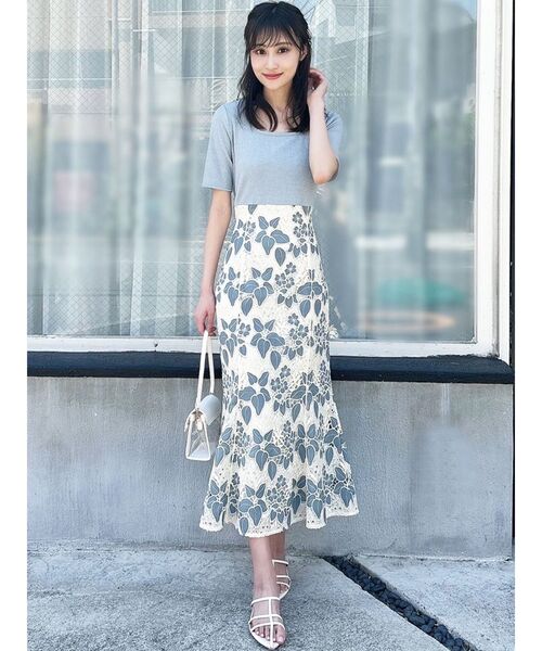 再入荷❤️人気✨マーメイドドッキングワンピース　M レース　切り替え　レディース RESEXXY ワンピース レースドッキングカットマーメイド