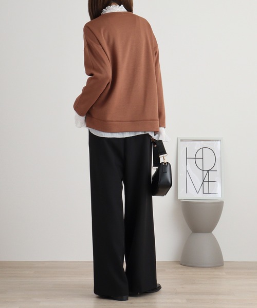 tシャツ BRODIAEA ダンボールニットロゴプルオーバー レディース tシャツ BRODIAEA ダンボールニットロゴプルオーバー レディース