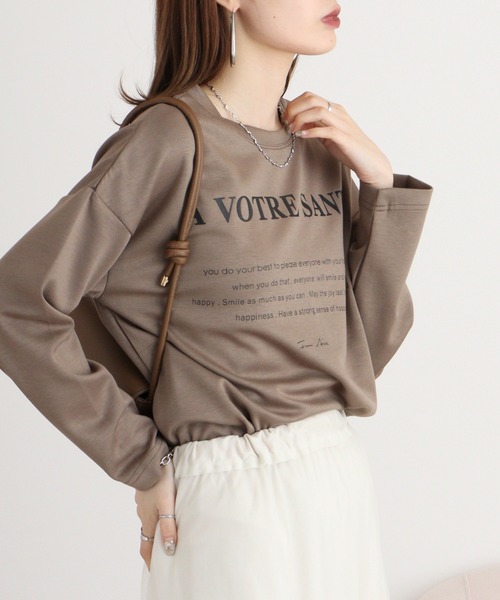 tシャツ BRODIAEA ダンボールニットロゴプルオーバー レディース tシャツ BRODIAEA ダンボールニットロゴプルオーバー レディース