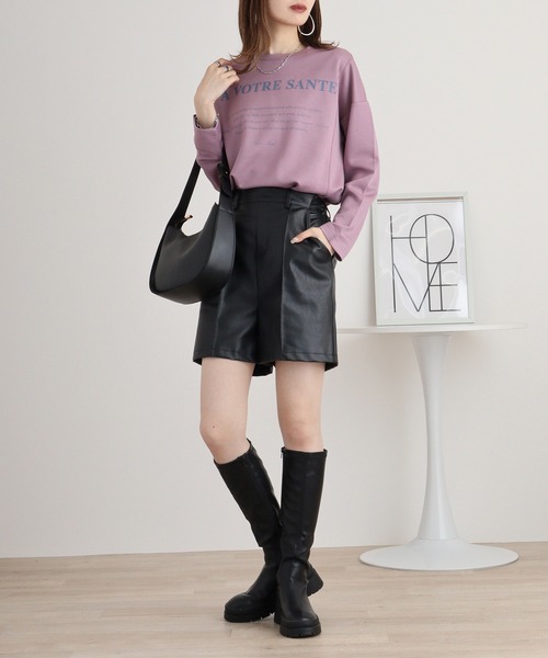 tシャツ BRODIAEA ダンボールニットロゴプルオーバー レディース tシャツ BRODIAEA ダンボールニットロゴプルオーバー レディース