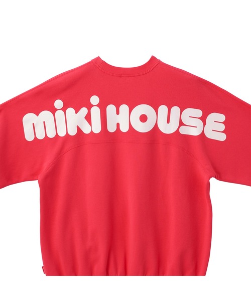Used MIKIHOUSEミキハウスmen’s背面アーチロゴレッドスウエットM MIKI HOUSE トレーナー スウェット 「WEB限定」バックロゴ