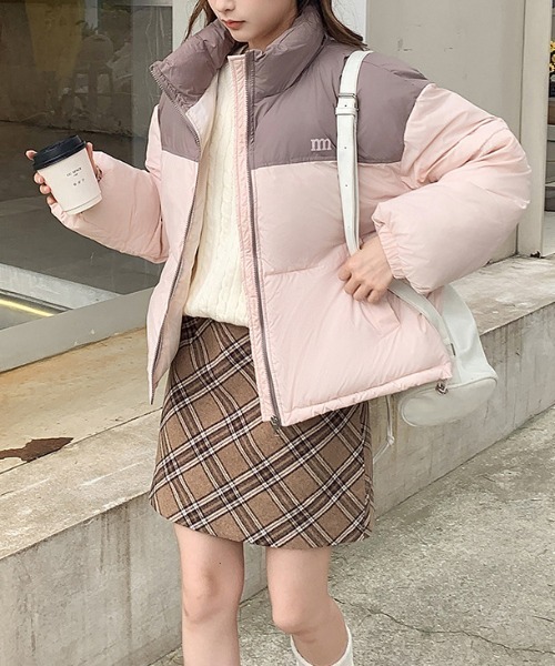 gossip!ロサンゼルス ブルゾン アウター Y2K 配色 中綿ショート