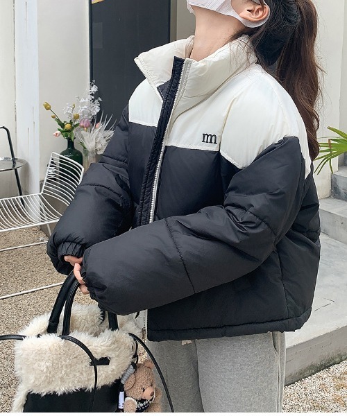 gossip!ロサンゼルス ブルゾン アウター Y2K 配色 中綿ショート