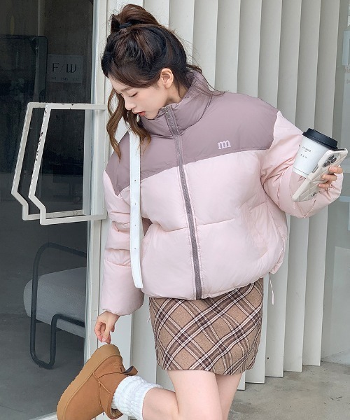 gossip!ロサンゼルス ブルゾン アウター Y2K 配色 中綿ショート