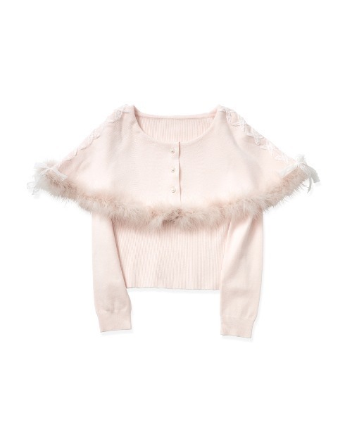 mellfy memory（メルフィーメモリー） ニット セーター Fluffy lace-up