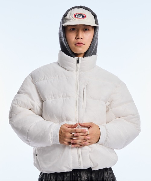 THE BOLDMAN Short Puff Blouson ブルー　M セール】Short Puff Blouson / ショートパフブルゾン（ダウン