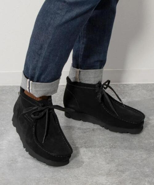 靴 Clarks Wallabee BT GTX Black Clarks デッキシューズ CLARKS/クラークス WALLABEE BT GTX