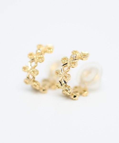 イヤリング K10　Holly tree　クリップイヤリング レディースの画像