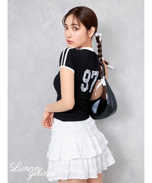 Lunangelina（ルナアンヘリナ） tシャツ Lace Uniform Tee レディース