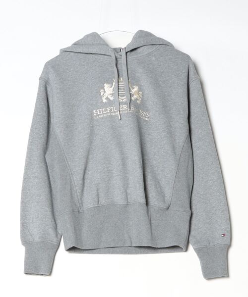 トミー ヒルフィガー   レギュラーバーシティパーカー （グレー） TOMMY HILFIGER トレーナー スウェット レギュラーバーシティ