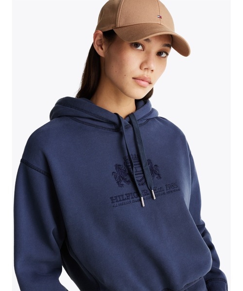 トミー ヒルフィガー   レギュラーバーシティパーカー （グレー） TOMMY HILFIGER トレーナー スウェット レギュラーバーシティ