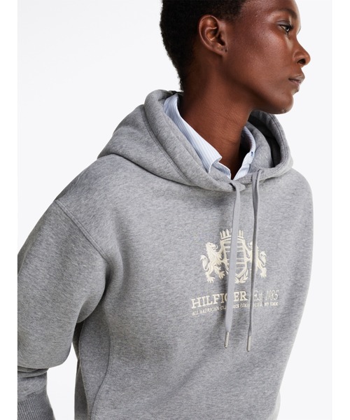 トミー ヒルフィガー   レギュラーバーシティパーカー （グレー） TOMMY HILFIGER トレーナー スウェット レギュラーバーシティ