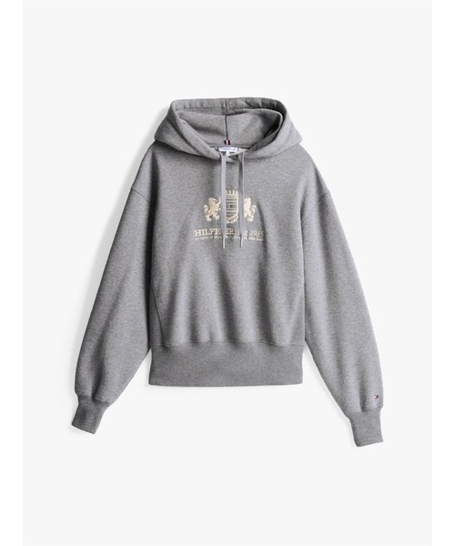 トミー ヒルフィガー   レギュラーバーシティパーカー （グレー） TOMMY HILFIGER トレーナー スウェット レギュラーバーシティ