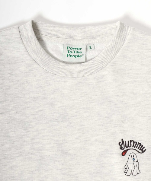 ヨアソビ×ビースターズ コラボ 刺繍 スウェット トレーナー L 白 POWER TO THE PEOPLE トレーナー スウェット 2025SS PEOPLE