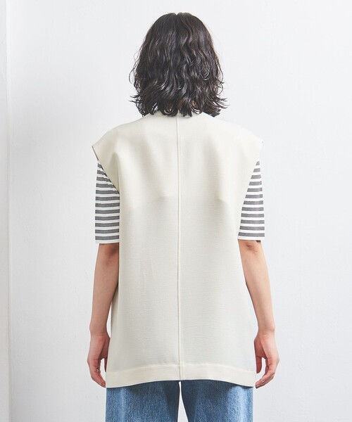 UNITED ARROWS ベスト ジレ COMFY Vノーカラー -吸水速乾 UV