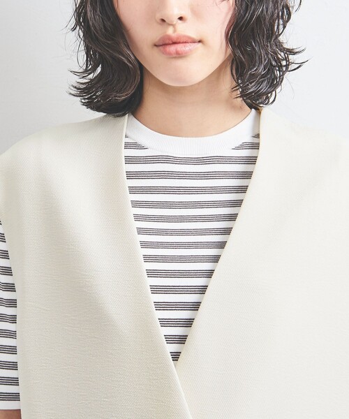 UNITED ARROWS ベスト ジレ COMFY Vノーカラー -吸水速乾 UV