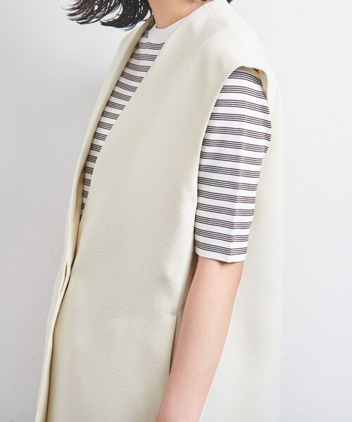 UNITED ARROWS UBCMD リバー ノーカラーベスト　ジレ　ウール UWMSC P/R ノーカラー ベスト （ベスト）｜UNITED ARROWS