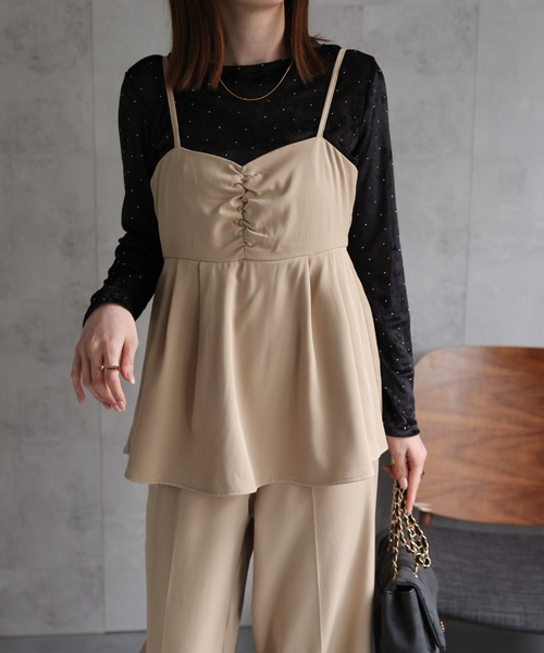 sakishimatokyo オールインワン ペプラムキャミオールインワン