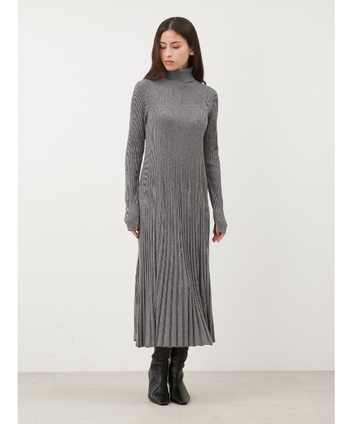 値下げ！Mila Owen ニットワンピース Mila Owen（ミラオーウェン） ニットワンピース 0 グレー レディース