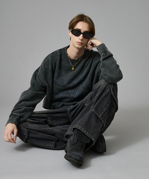 スウェット・トレーナー 25SS   Vintage Wash Sweatshirt A.PRESSE 25SS Vintage Sweatshirt – Vintage Concept Store