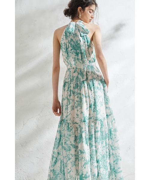 Estella.K ワンピース Positano Belted long Dress 2 プリント