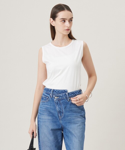 tシャツ ベーシックインナー ノースリーブカットソー レディース