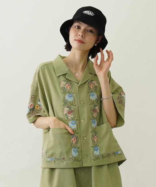 ブラウス シャツ CROSS STITCH STYLE SHIRT レディース