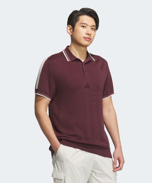 【adidas GOLF/アディダス】軽量 吸汗速乾 半袖ポロシャツ・Lグレー系 adidas アディダス ポロシャツ 半袖 メンズ ゴルフウェア GOLF