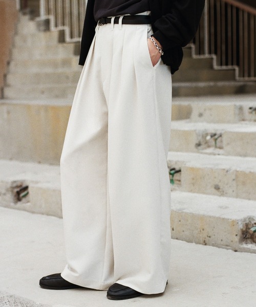 VICTIM BAGGY SLACKS ワイドスラックス セール】VICTIM ヴィクティム / STRIPE BUGGY SLACKS ストライプ